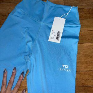 Blue 7 Days Active Signature Leggings (SMALL
